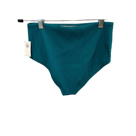 Cupshe Old Navy Small 2 Piece Bikini Green Tropical High Waist  Cross Top Swim - Picture 3 of 7